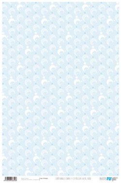 PFY-654 - PAPEL CARTONAJE LUNAS Y ESTRELLAS AZUL - pack 12 ud.
