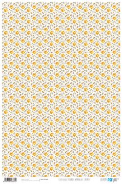 PFY-665 - PAPEL CARTONAJE FLORES NARANJA LIBERTY - pack 12 ud.
