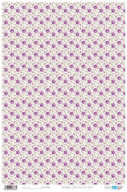 PFY-666 - PAPEL CARTONAJE FLORES VIOLETA LIBERTY - pack 12 ud.