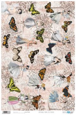 PFY-667 - PAPEL CARTONAJE HADAS BOSQUE - pack 12 ud.