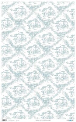 PFY-766 - PAPEL CARTONAJE TOILE DE JOUY AZUL BEBE - pack 6 ud.