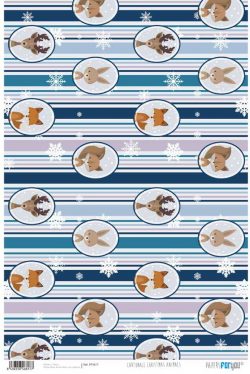 PFY-817 - PAPEL CARTONAJE CHRISTMAS ANIMALS - pack 12 ud.