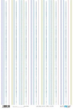 PFY-819 - PAPEL CARTONAJE RAYAS COMBIS COLOURS - pack 12 ud.