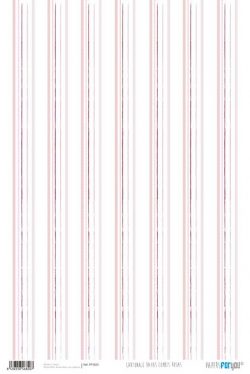 PFY-820 - PAPEL CARTONAJE RAYAS COMBIS ROSAS - pack 12 ud.