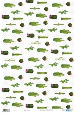 PFY-875 - PAPEL CARTONAJE GREEN CACTUS - pack 12 ud.