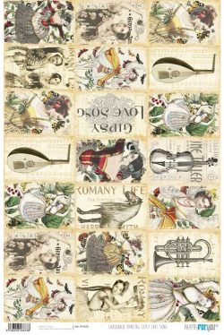 PFY-878 - PAPEL CARTONAJE DANCING GIPSY LOVE SONG - pack 12 ud.