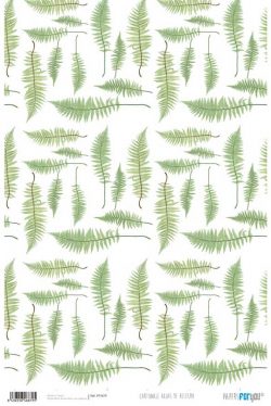 PFY-879 - PAPEL CARTONAJE HOJAS DE HELECHO - pack 12 ud.