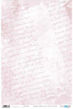 PFY-885 - PAPEL CARTONAJE ROMANTIC PASTEL PINK CALLIGRAPHY - pack 12 ud.