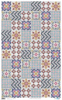 PFY-916 - PAPEL CARTONALE AZULEJOS MULTICOLOR - pack 6 ud.