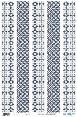 PFY-927 - PAPEL CARTONAJE AZULEJOS DUO AZULES - pack 12 ud.