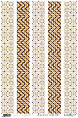 PFY-931 - PAPEL CARTONAJE AZULEJOS DUO TONOS CALIDOS - pack 12 ud.