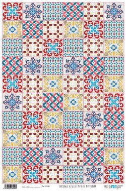 PFY-940 - PAPEL CARTONAJE AZULEJOS - pack 12 ud.