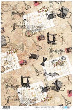 PFY-991 - PAPEL CARTONAJE FASHION AND SEWING ELEMENTS - pack 12 ud.