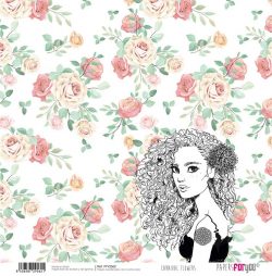 PFY-2562 - PAPEL SCRAP CARNIVAL FLOWERS - pack 12 ud.