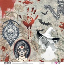 PFY-2575 - PAPEL SCRAP TERROR GLAM - pack 12 ud.