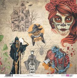 PFY-2577 - PAPEL SCRAP TERROR GLAM - pack 12 ud.