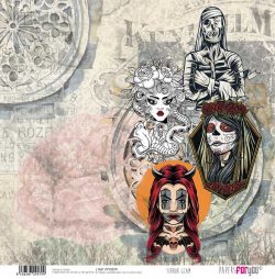 PFY-2579 - PAPEL SCRAP TERROR GLAM - pack 12 ud.