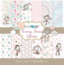 PFY-2808 - COLECCION 12 PAPELES SCRAP WEAVING DREAMS - pack 3 ud.