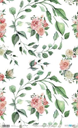 PFY-3189 - PAPEL ARROZ 54X33 ENCHANTED ROSES-pack 6 ud.