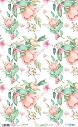 PFY-3192 - PAPEL ARROZ 54X33 PEONIAS BLOSSOMS-pack 6 ud.