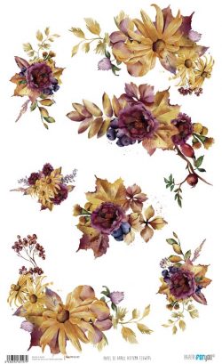 PFY-3197 - PAPEL ARROZ 54X33 AUTUMN FLOWERS-pack 6 ud.