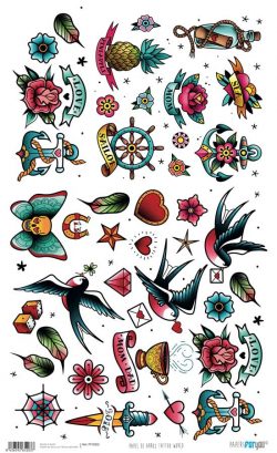 PFY-3203 - PAPEL ARROZ 54X33 TATTOO WORLD-pack 6 ud.