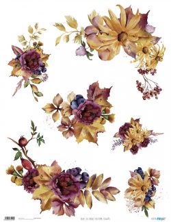 PFY-3210 - PAPEL ARROZ 54X70 AUTUMN FLOWERS-pack 6 ud.