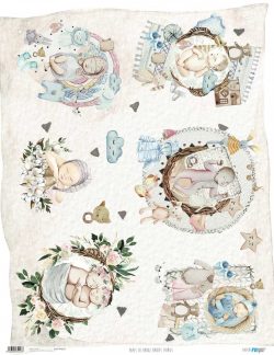 PFY-3216 - PAPEL ARROZ 54X70 BABIES THINGS-pack 6 ud.