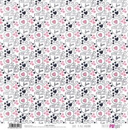PFY-3417 - PAPEL SCRAP LOVE IS ALL AROUND - pack 12 ud.