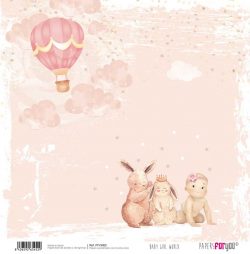 PFY-3452 - PAPEL SCRAP BABY GIRL WORLD - pack 12 ud.