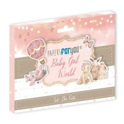 PFY-3470 - DIE CUTS BABY GIRL WORLD 300g 58pzs - pack 5 ud.