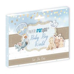 PFY-3471 - DIE CUTS BABY BOY WORLD 300g 58pzs - pack 5 ud.