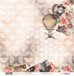 PFY-3410 - PAPEL SCRAP STEAMPUNK RETRO STYLE - pack 12 ud.