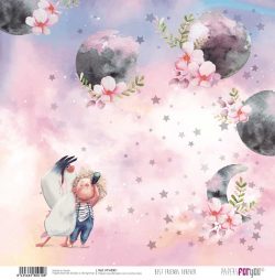 PFY-4001 - PAPEL SCRAP BEST FRIENDS FOREVER - pack 12 ud.