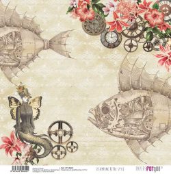 PFY-4060 - PAPEL TELA SCRAP STEAMPUNK RETRO STYLE 125g - pack 12 ud.