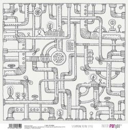 PFY-4061 - PAPEL TELA SCRAP STEAMPUNK RETRO STYLE 125g - pack 12 ud.