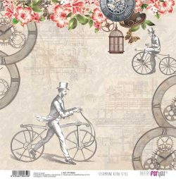 PFY-4065 - PAPEL TELA SCRAP STEAMPUNK RETRO STYLE 125g - pack 12 ud.