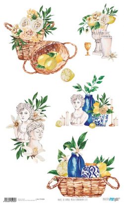 PFY-4228 - PAPEL ARROZ 54x33 MEDITERRANEAN LIFE - pack 6 ud.