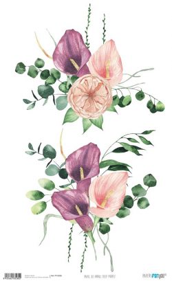 PFY-4328 - PAPEL ARROZ 54x33 DEEP PURPLE - pack 6 ud.