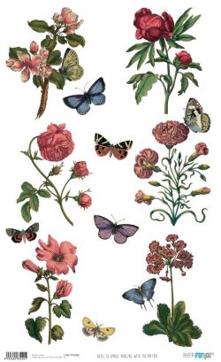 PFY-4329 - PAPEL ARROZ 54x33 DANCING WITH THE NATURE - pack 6 ud.