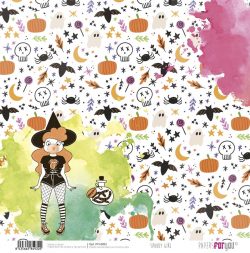PFY-4493 - PAPEL SCRAP SPOOKY GIRL - pack 12 ud.