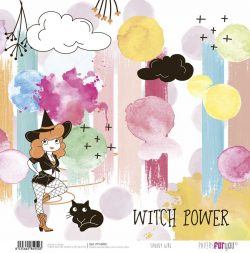 PFY-4495 - PAPEL SCRAP SPOOKY GIRL - pack 12 ud.