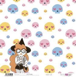 PFY-4496 - PAPEL SCRAP SPOOKY GIRL - pack 12 ud.