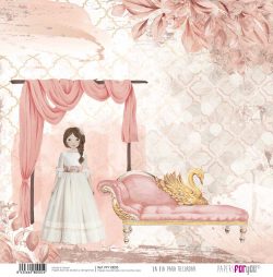 PFY-10005 - PAPEL SCRAP DOBLE CARA 180gr 12"x12" (UN DÍA PARA RECORDAR) NIÑA MORENA - pack 12 ud.