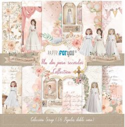 PFY-10094 - COLECCIÓN 36 PAPELES SCRAP MINI DOBLE CARA 180gr 6"x6" (UN DÍA PARA RECORDAR NIÑA) - pack 3 ud.