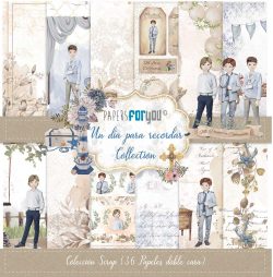 PFY-10096 - COLECCIÓN 36 PAPELES SCRAP MINI DOBLE CARA 180gr 6"x6" (UN DÍA PARA RECORDAR NIÑO) - pack 3 ud.