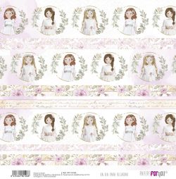 PFY-10106 - PAPEL SCRAP TELA 125gr 12"x12" (UN DÍA PARA RECORDAR NIÑA) - pack 12 ud.