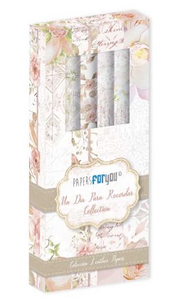 PFY-10135 - KIT LEATHER PAPER 4 pzs UN DÍA PARA RECORDAR NIÑAS - pack 4 ud.