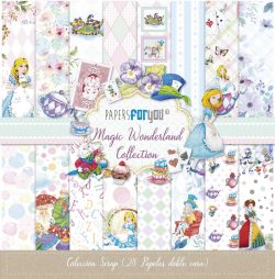 PFY-4697 - COLECCIÓN 28 PAPELES SCRAP MINI DOBLE CARA 180gr 6"x6" (MAGIC WONDERLAND) - pack 3 ud.