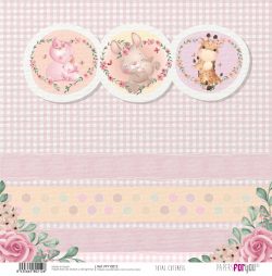 PFY-10212 - Papel Scrap doble cara 180gr 12"x12" (Total Cuteness) - pack 12 ud.